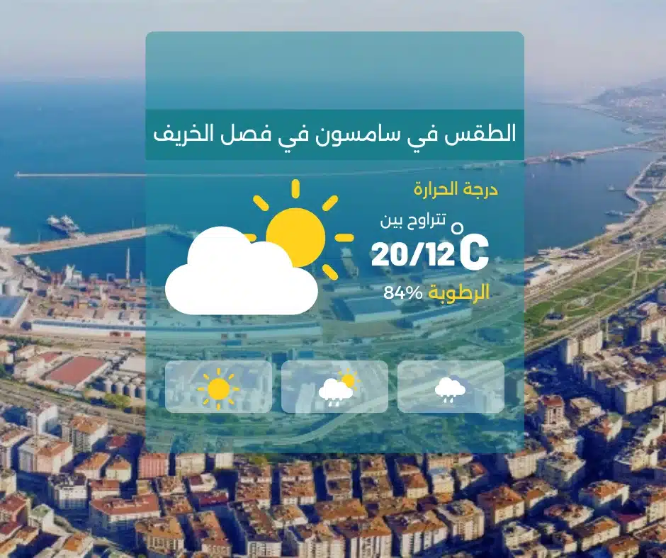 الطقس في سامسون في فصل الخريف
