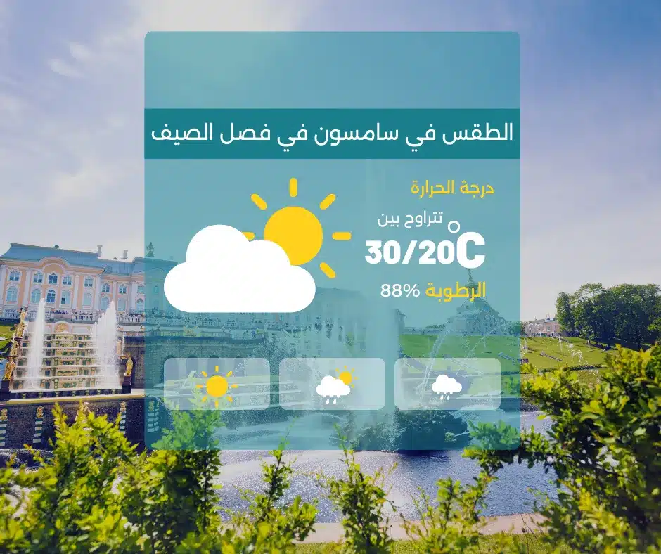 الطقس في سامسون في فصل الصيف
